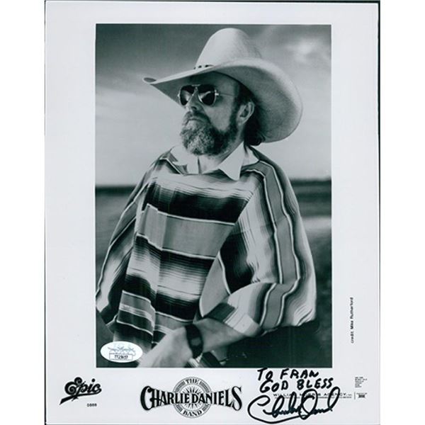 Musician Charlie Daniels signed photo. JSA Authenticated