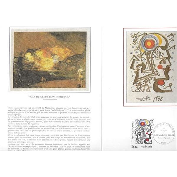 Salvador Dali signed brochure