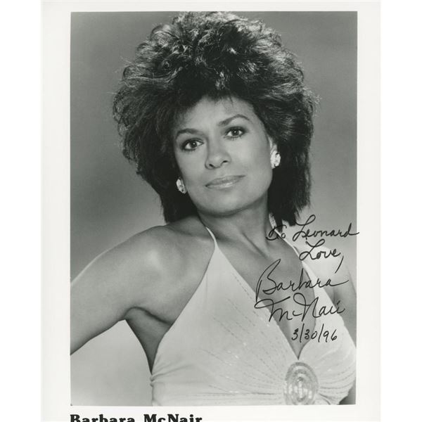 Venus In Furs Barbara McNair signed photo