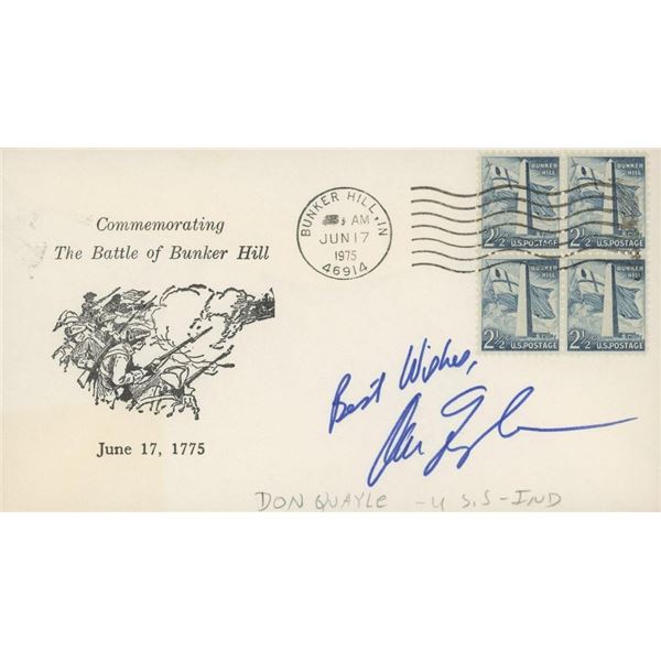 Dan Quayle signed envelope