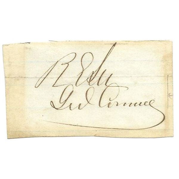 Confederate General Robert E. Lee Signed Civil War Signature Cut