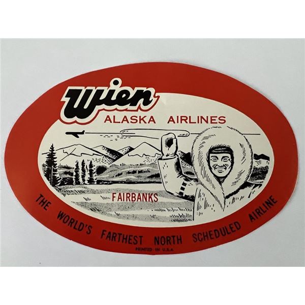 Alaskan Airlines vintage travel sticker