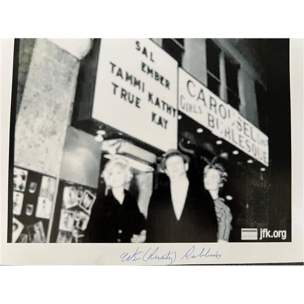 JFK Assassination Officer Weldon E. "Rusty" Robbins signed photo