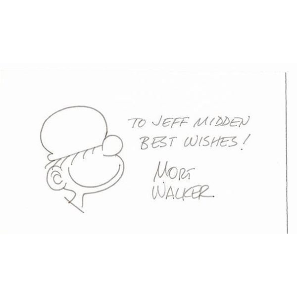 Mort Walker Signed Card