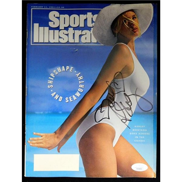Fashion Model Ashley Montana Signed 1991 Sports Illustrated Magazine JSA Authenticated