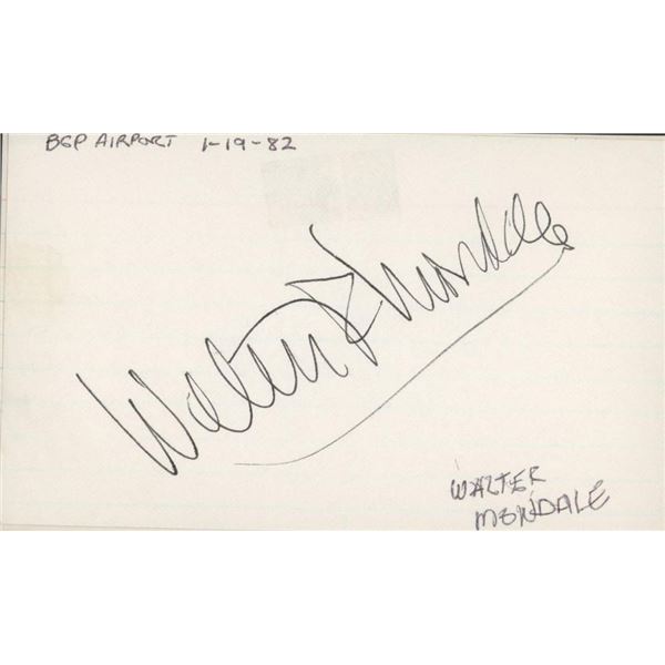 Vice President Walter Mondale signature
