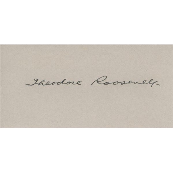 Theodore Roosevelt signature cut. GFA Authenticated