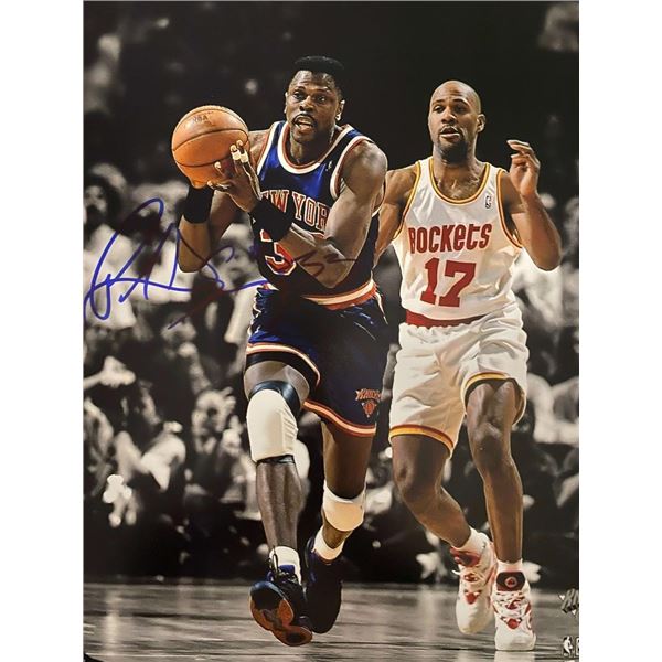 NY Knicks Patrick Ewing signed photo
