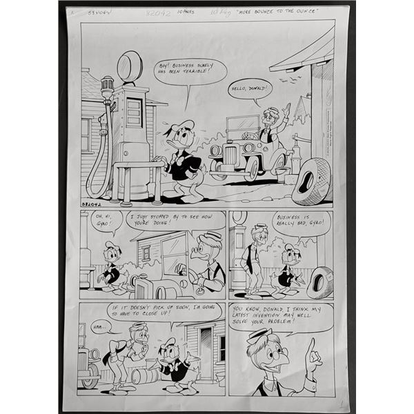 1982 Walt Disney Productions Donald Duck Original Illustration