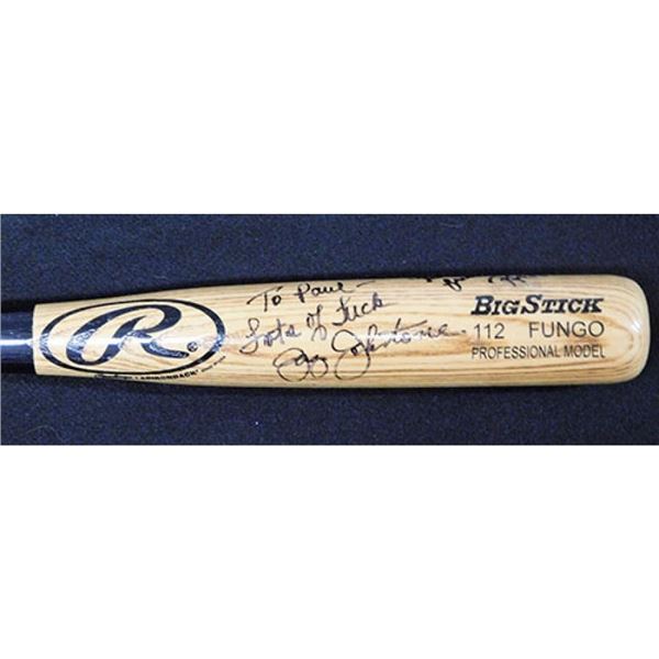 California Angels Jay Johnstone Rex Hudler Bob Grich +1 Signed Bat JSA Authentic