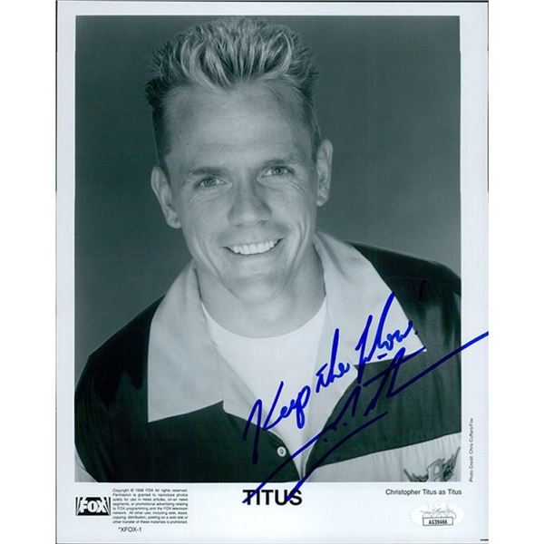 Actor Christopher Titus signed photo. JSA Authenticated