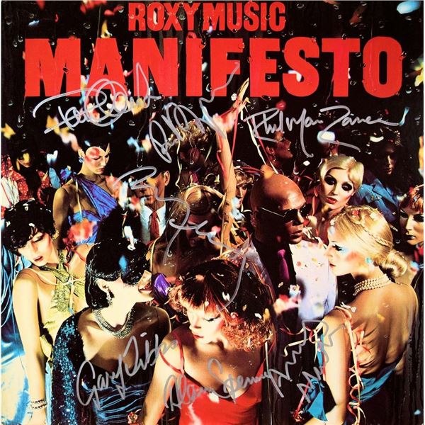 Roxy Music signed Manifesto album