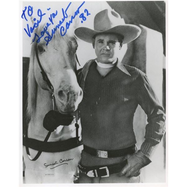 Oregon Trail Sunset Carson signed photo