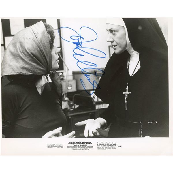 The Devil Within Her Joan Collins signed  movie still