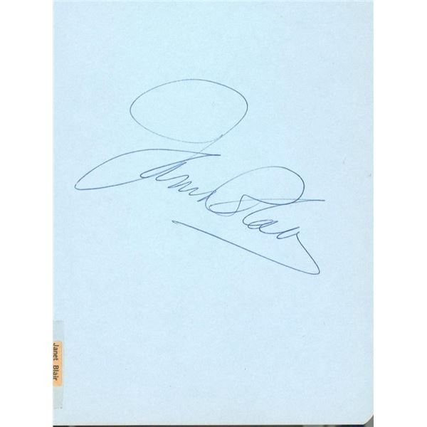 I Love Trouble Janet Blair original signature