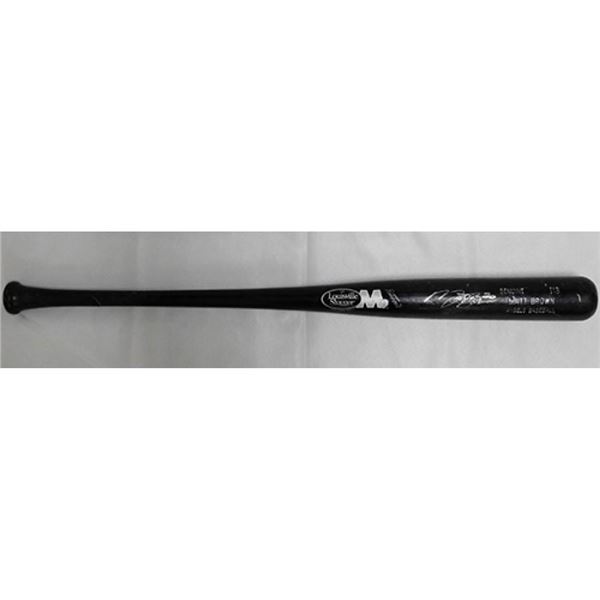 Los Angeles Angels Matt Brown  Signed Game Used Bat JSA Authenticated