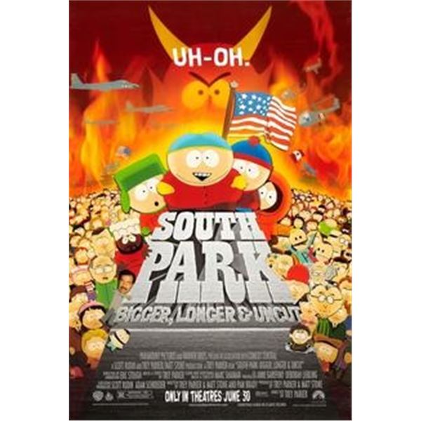 South Park 1999 Bigger Longer Uncut Original Movie Poster