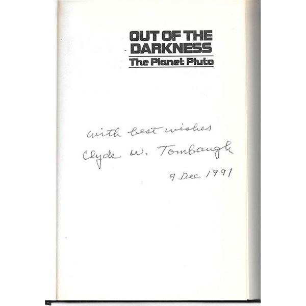 Astronomer Clyde Tombaugh signed book