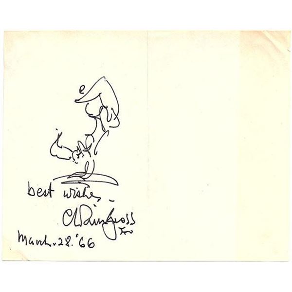 Sculpter Chaim Gross Signed Artwork