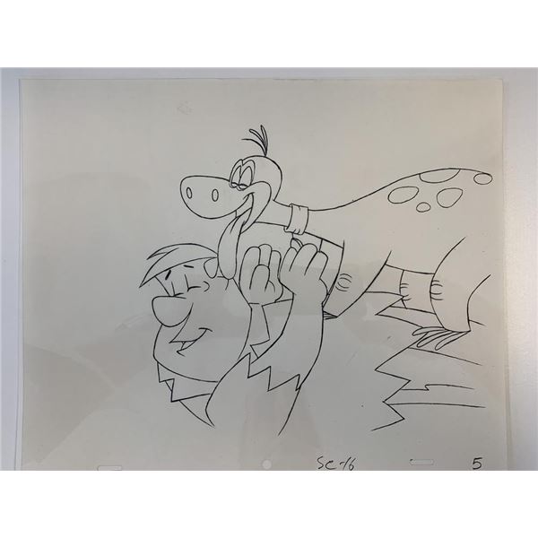The Flintstones original hand drawn artwork for cartoon