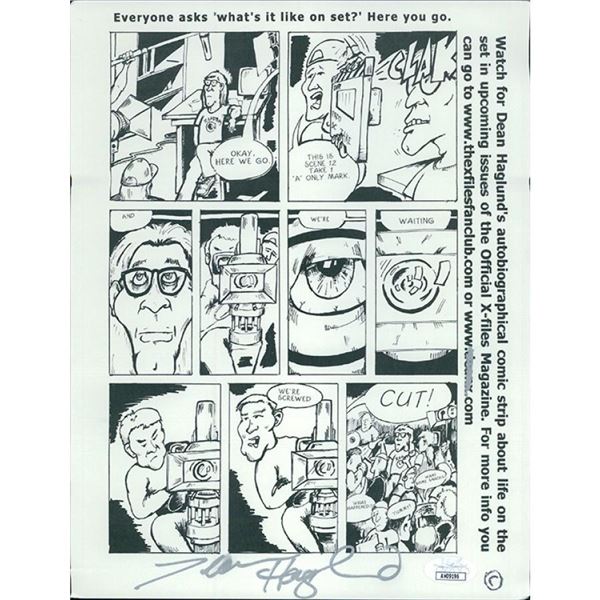 X-Files Dean Haglund signed promo photo. JSA Authenticated