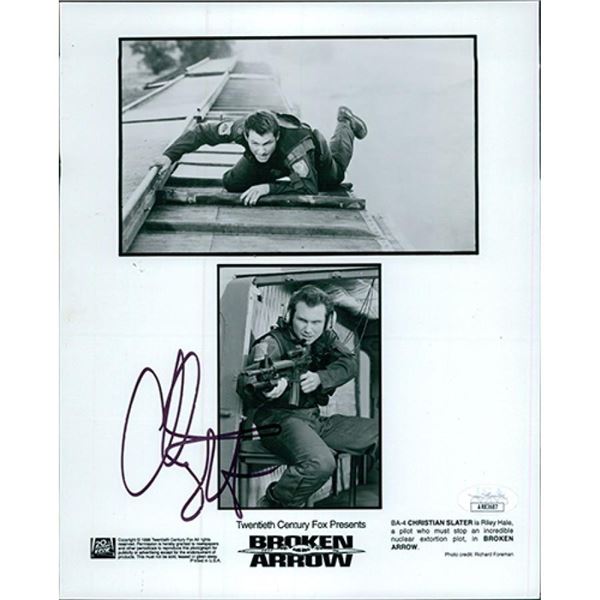 Broken Arrow Christian Slater signed photo. JSA Authenticated