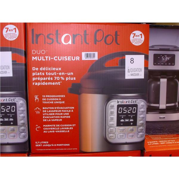 Instant Pot Duo 7-in-1 Multi-Cooker 5.7L 6qt