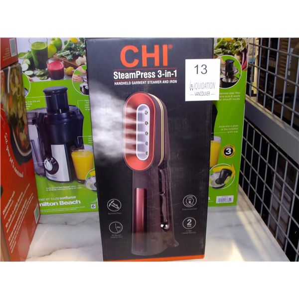 CHI SteamPress 3-in-1 Handheld Garment Steamer
