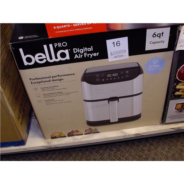 Bella Pro Digital Air Fryer 6qt
