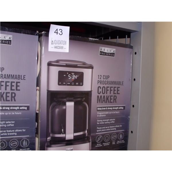 Bella Pro Series 12-Cup Programmable Coffee Maker