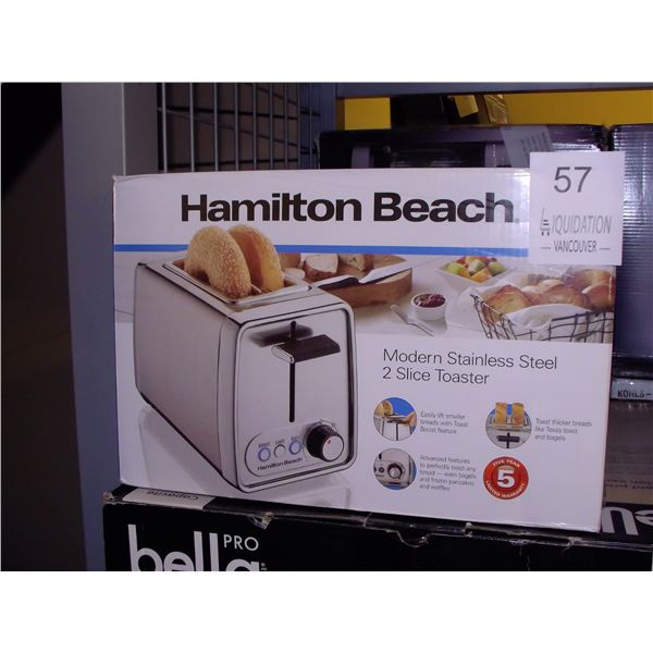 Hamilton Beach Modern Stainless Steel 2-Slice Toaster