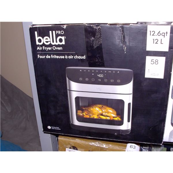 Bella Pro Air Fryer Oven 12.6qt 12L Stainless Steel