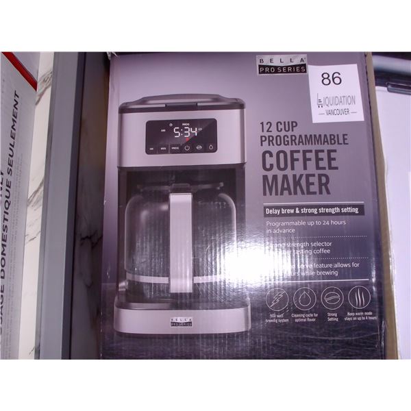 Bella Pro Series 12 Cup Programmable Coffee Maker