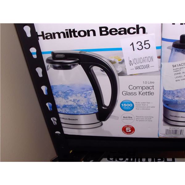 Hamilton Beach 1.0L Compact Glass Kettle