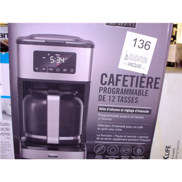 Bella Pro Series 12 Cup Programmable Coffee Maker
