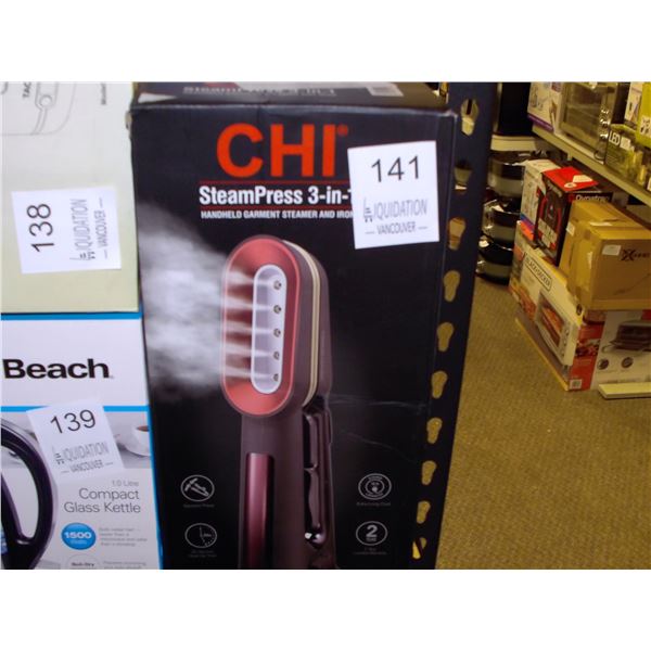 CHI SteamPress 3-in-1 Handheld Garment Steamer and Iron