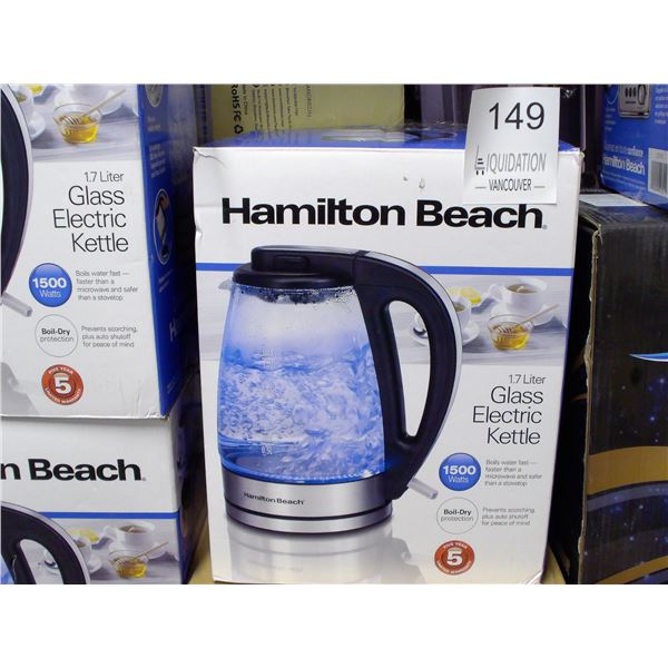 Hamilton Beach 1.7L Glass Electric Kettle
