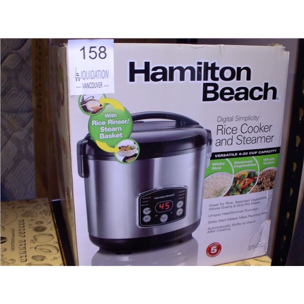 Hamilton Beach Digital Simplicity Rice Cooker and Steamer