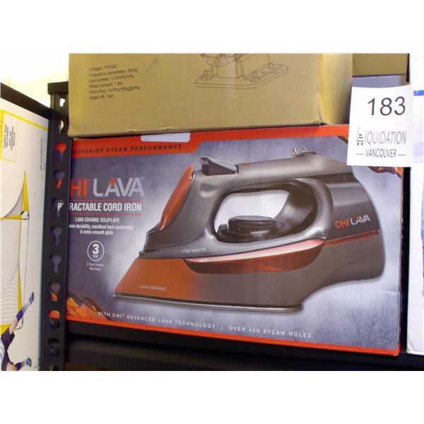 CHI LAVA Retractable Cord Iron