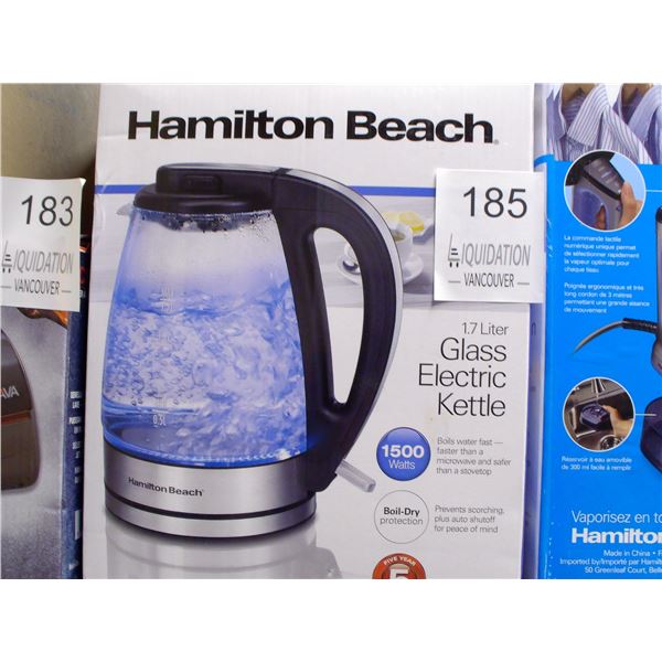 Hamilton Beach 1.7 Liter Glass Electric Kettle