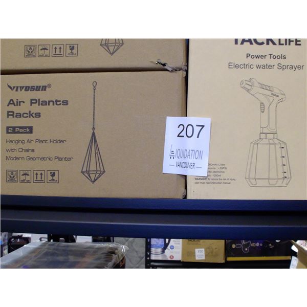 Set of 2 boxes TACKLIFE Electric Water Sprayer and VIVOSUN Air Plants Racks (2 Pack)