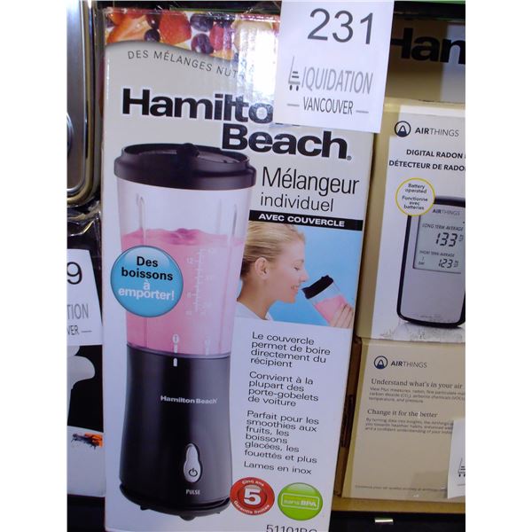 Hamilton Beach Single-Serve Blender with Travel Lid