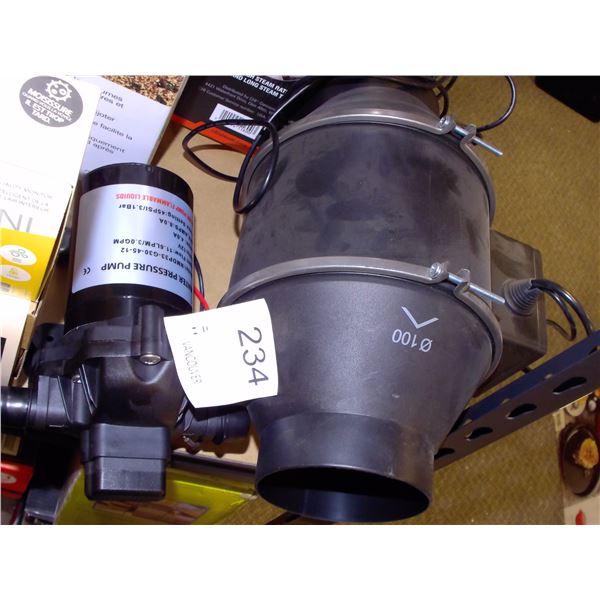 Water Pressure Pump and Poweful Ventalation Fan