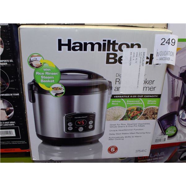 Hamilton Beach Digital Rice Cooker and Steamer