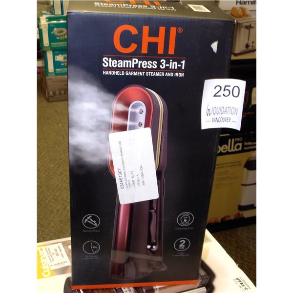 CHI SteamPress 3-in-1 Handheld Garment Steamer and Iron