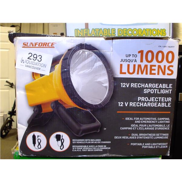 Sunforce Rechargeable Spotlight