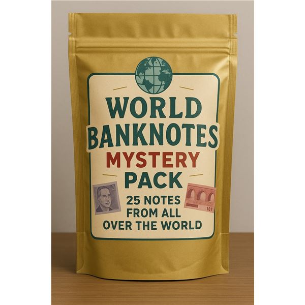 World Banknotes Mystery Pack Ð 25 Notes from Aroun
