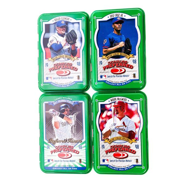 Lot 4 MLB Collector Tins 1998 - Roger Clemens