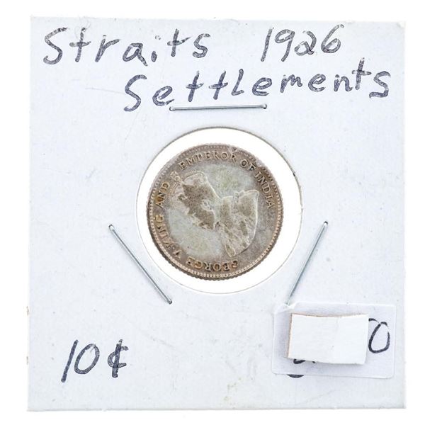 STRAITS SETTLEMENTS 1926 10 cents.0523 ASW