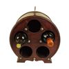 Image 2 : Round 5-Bottle Wine Rack with Metal Handle
